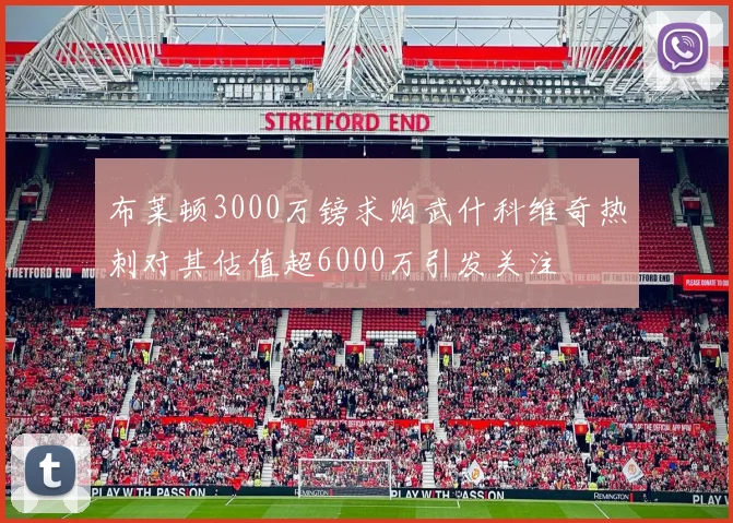 布莱顿3000万镑求购武什科维奇热刺对其估值超6000万引发关注